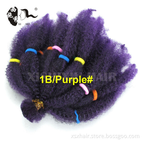 Fashion Hair Synthetic Kinky Crochet Twist Hair Bulk/Afro twist kinky crochet braids/afro curl marley braid hair